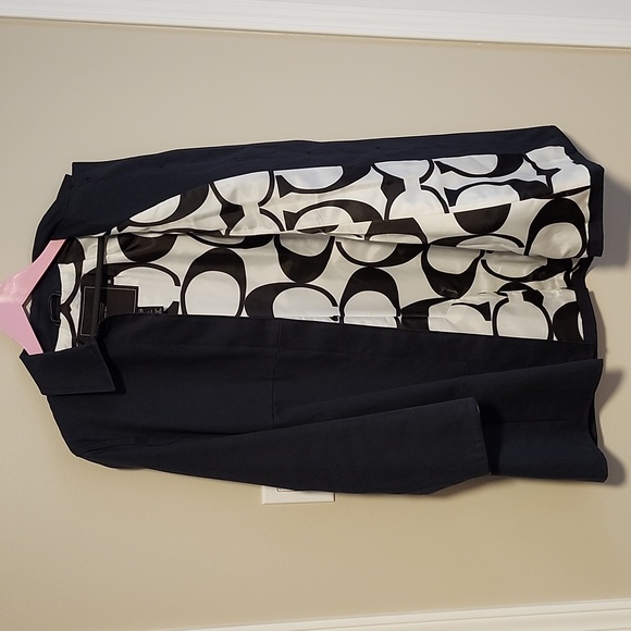 Coach Navy Blue Trench Jacket - Picture 1 of 5